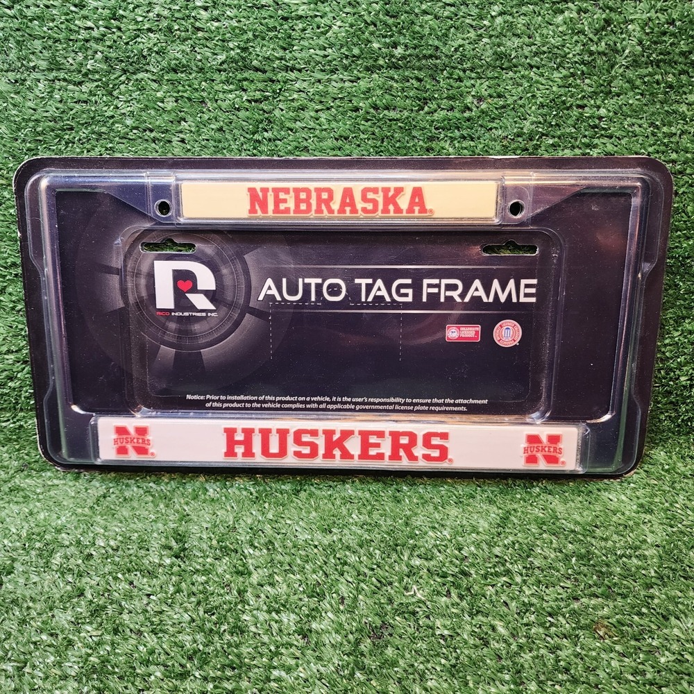 New Nebraska Cornhuskers NCAA Chrome License Plate Frame Cover